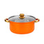12-Piece Wine Red Non-Stick Stainless Steel Soup Pot Set