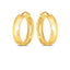 14k Yellow Gold Wedding Band Hoops - Elegant Design