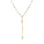 14k Tri-Color Gold Rosary Chain Necklace