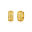 Boucles d'oreilles créoles en or jaune 14 carats avec taille diamant