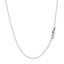 Chaîne à perles en or blanc 14 carats - Élégance de 1,0 mm