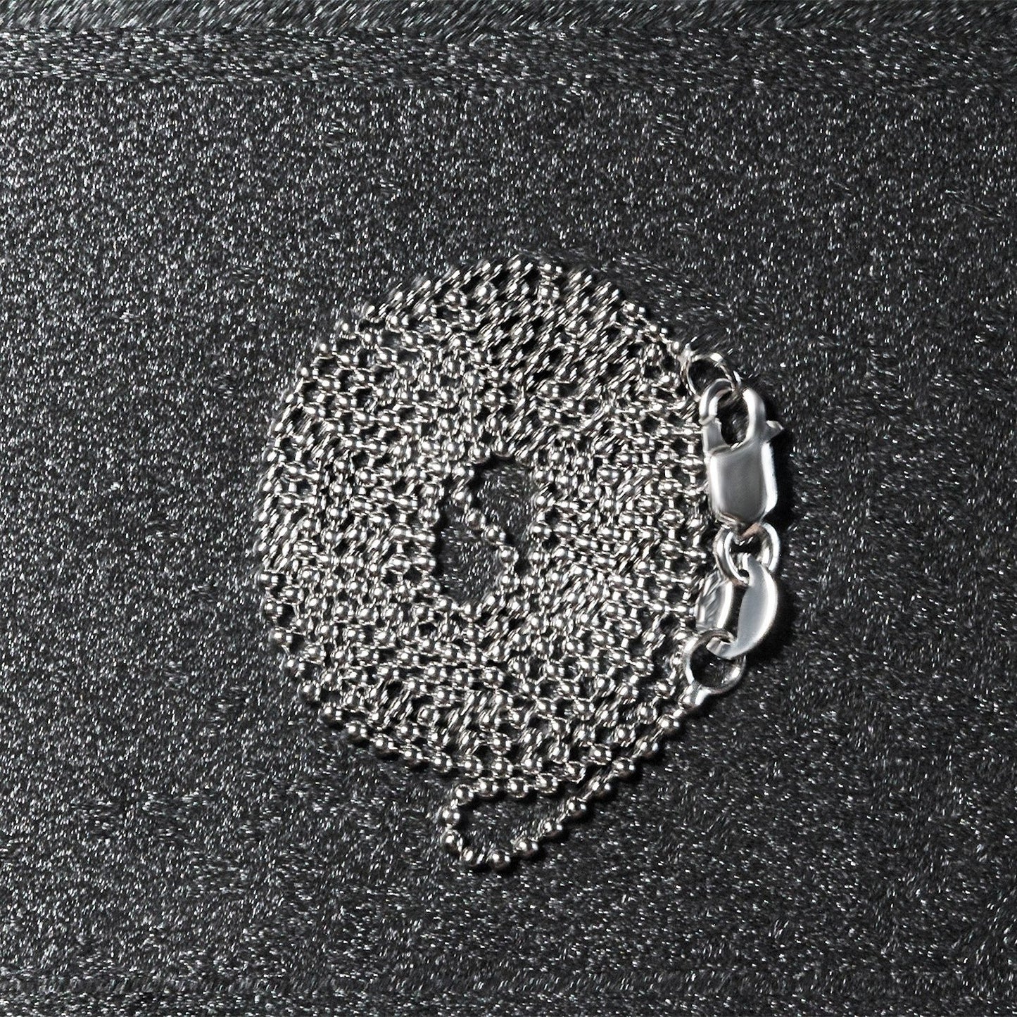 Chaîne à perles en or blanc 14 carats - Élégance de 1,0 mm