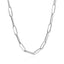 Cadena de papel clip audaz de oro blanco de 14k - 4.2 mm