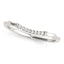 Anillo de boda de diamantes engastados en pavé con diseño de ola en oro blanco de 14k