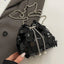 Drawstring Sequin Crossbody Bag - Korvel