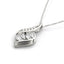 Pendentif en diamant courbé à deux pierres en or blanc 14k