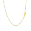 14k Yellow Gold Double-Strand Chain Necklace with Moon and Star