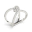 14k White Gold Entwined Design Diamond Engagement Ring