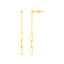 14K Yellow Gold Paperclip Chain Earrings