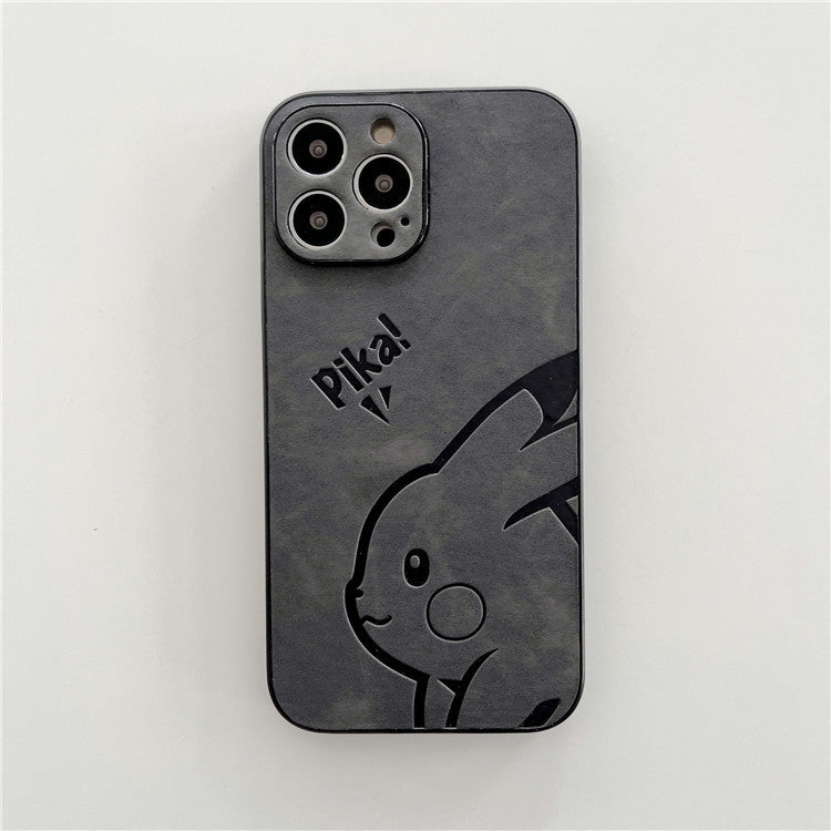 Funda de teléfono de cuero Cute Pikachu para modelos de iPhone