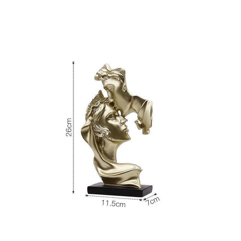 Abstract art couple decoration living room wine cabinet study decoration figure sculpture handicrafts - Korvel
