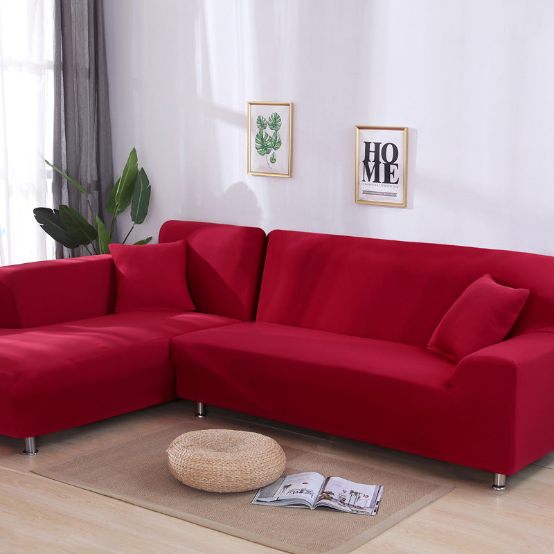 Solid color sofa cover, elastic tight package, full cover, fabric sofa cover, sofa cushion, sofa cover - Korvel