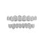 Real gold electroplated gold tooth set eight tooth full diamond hip hop tooth set tee grills - Korvel