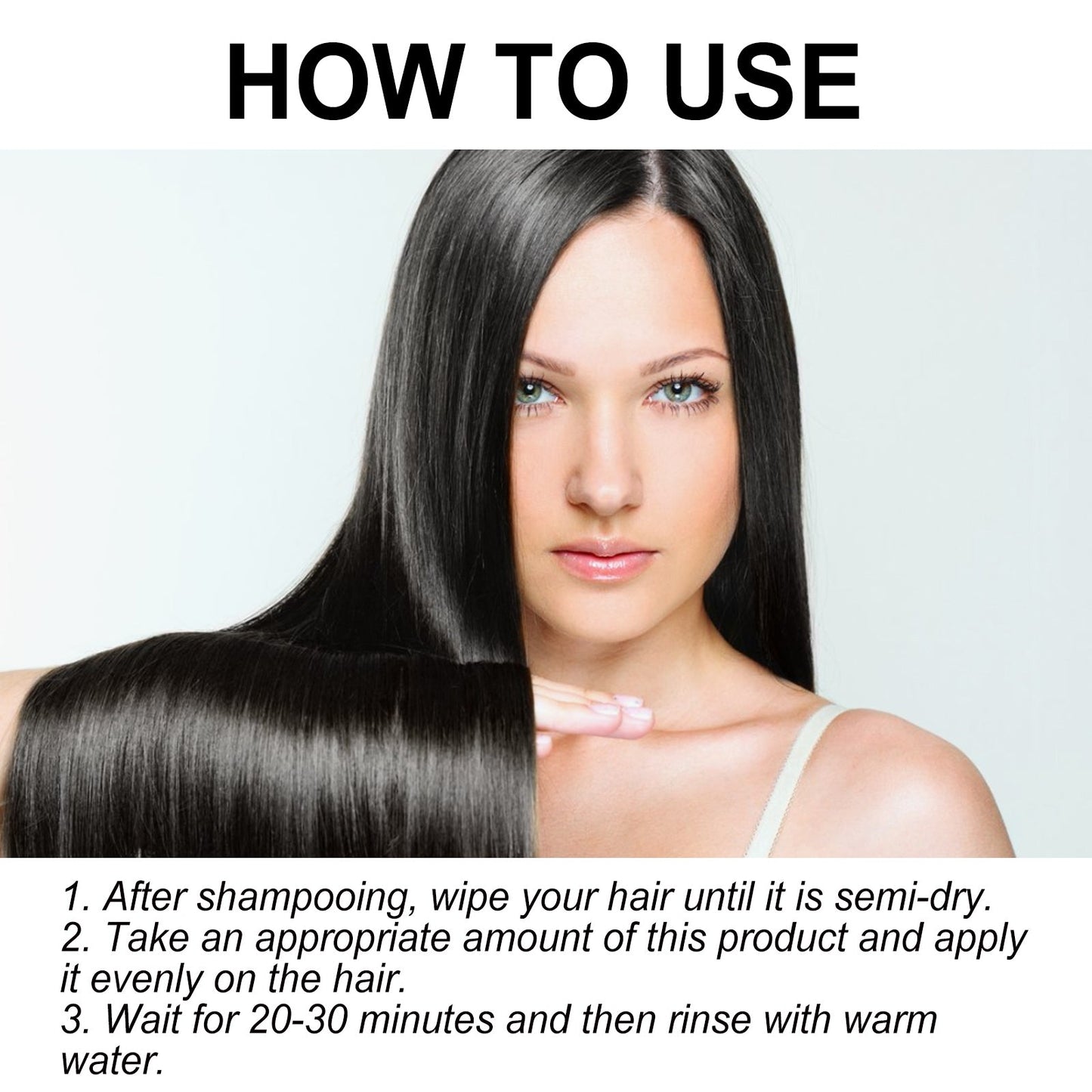 Straightening Hair Cream, Repair Damaged Dry Split Hair Smoothing Straightening Mask - Korvel