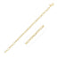 14k Yellow Gold High Polish Hexagon Link Bracelet