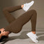 Threaded autumn and winter yoga pants seamless fitness pants high waisted sports yoga clothes leggings - Korvel