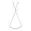 14k White Gold Smooth Curved Bar Lariat Bracelet