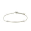 14k White Gold Smooth Curved Bar Lariat Bracelet