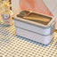 Boîte à lunch micro-ondable à double couche de style japonais