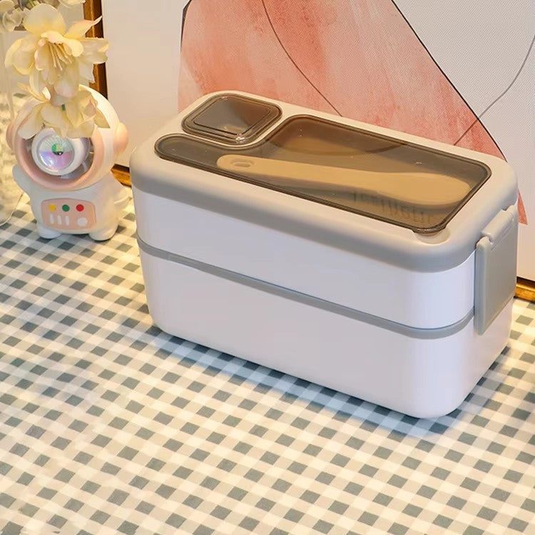 Boîte à lunch micro-ondable à double couche de style japonais