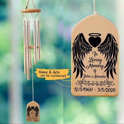 Family Pet Cat and Dog Commemorative Wind Chime Decorative Pendant Text DIY - Korvel