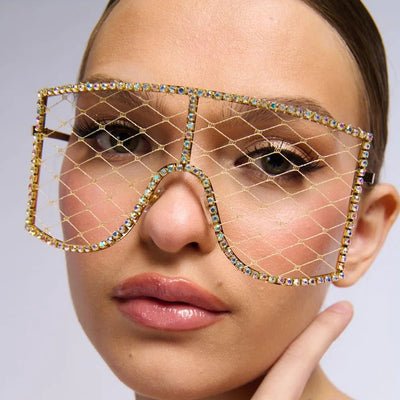 Hot tassel glasses frame no lens rhinestone glasses frame personality accessories female - Korvel