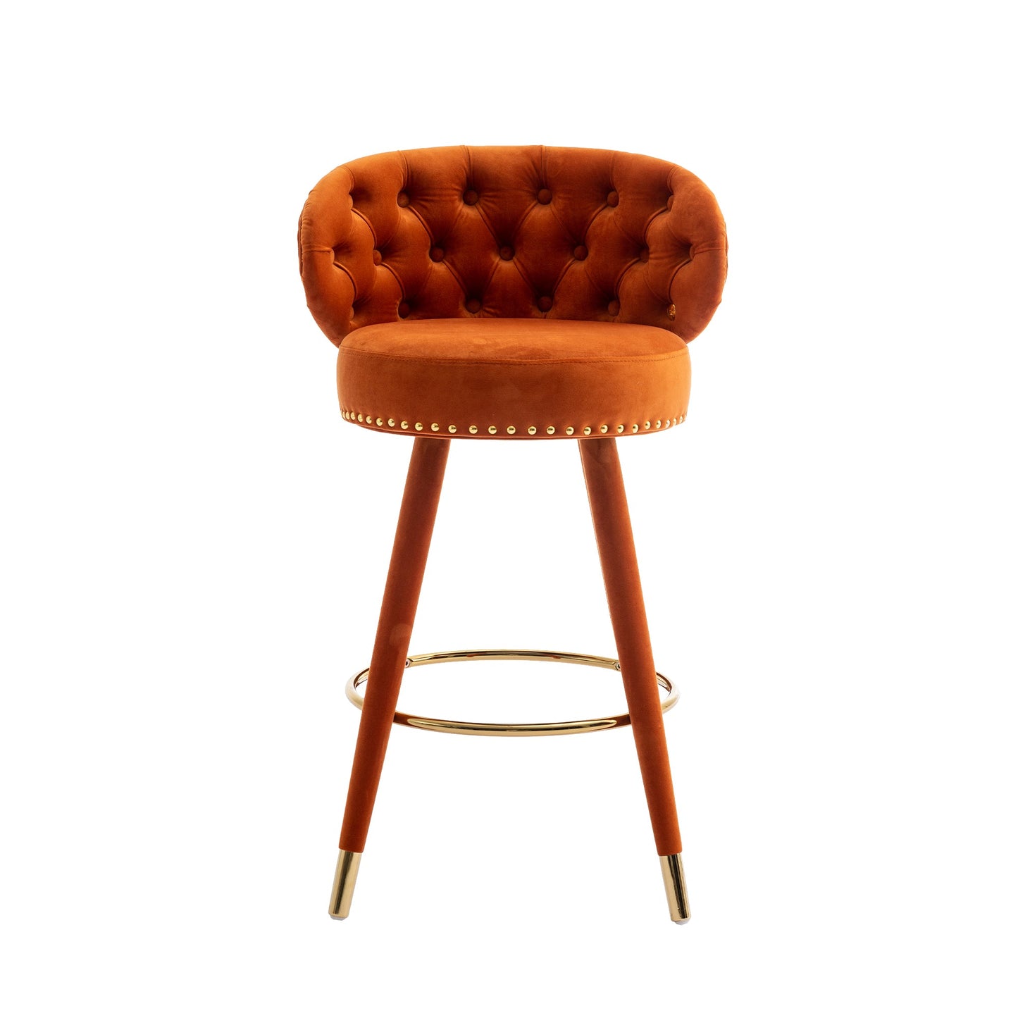 Conjunto de 2 Taburetes de Barra de Altura de Mostrador COOLMORE - Patas de Madera Sólida