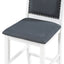 Ensemble de salle à manger surélevé en bois TOPMAX 3 pièces - Blanc et gris