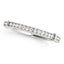 14k White Gold Bead Border Modern Wedding Band