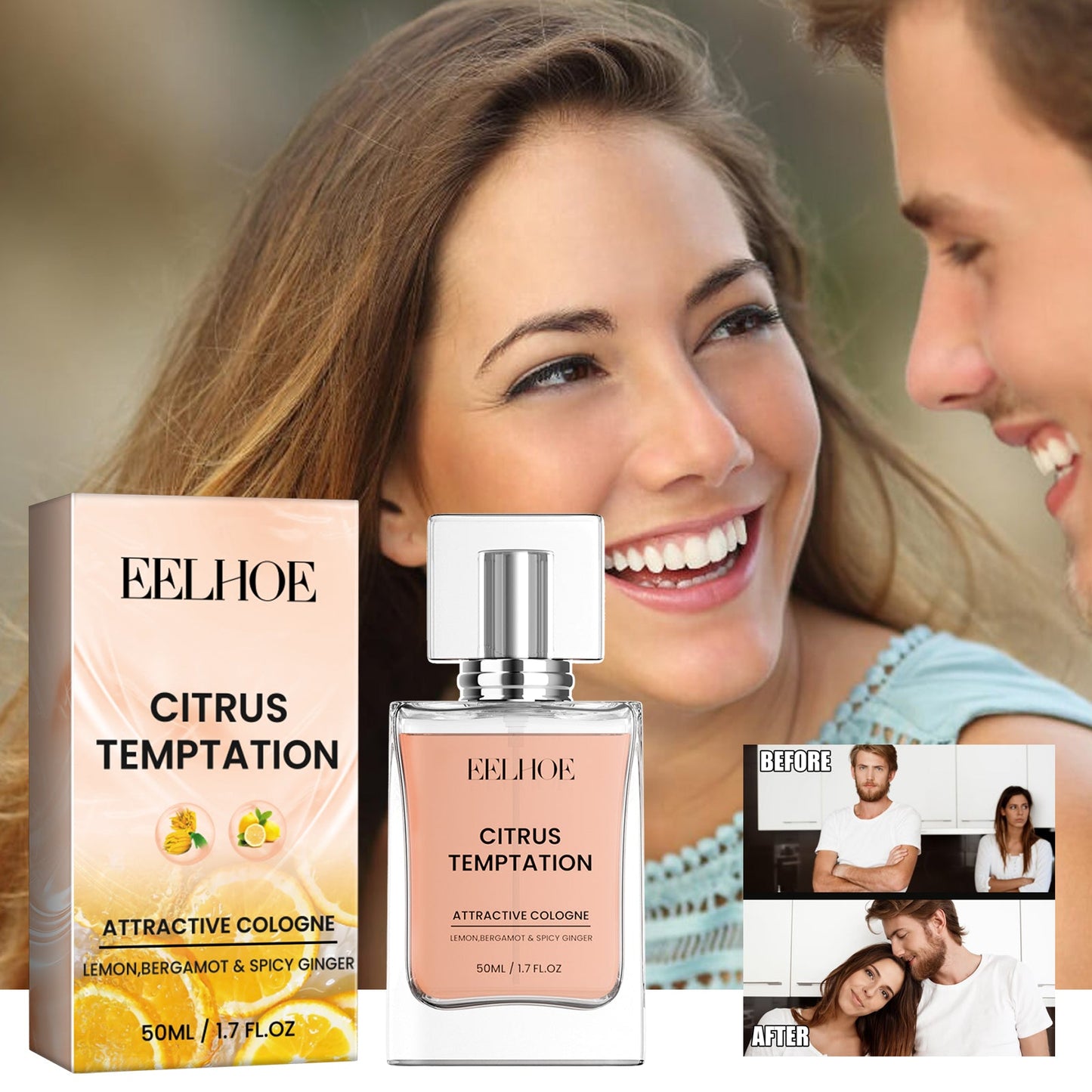 Citrus Temptation, Lasting Fragrance Couples Date Fragrance Natural And Fresh To Take With You - Korvel