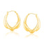 Boucles d'oreilles ovales graduées en or jaune 14 carats avec motif en écaille