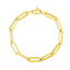 Bracelet en chaîne en papier clip extra large en or jaune 14K
