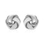 Textured and Polished Love Knot Earrings in Sterling Silver