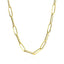 Collar de cadena de papel clip audaz de oro amarillo de 14 quilates