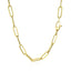 Collar de cadena de papel clip audaz de oro amarillo de 14 quilates