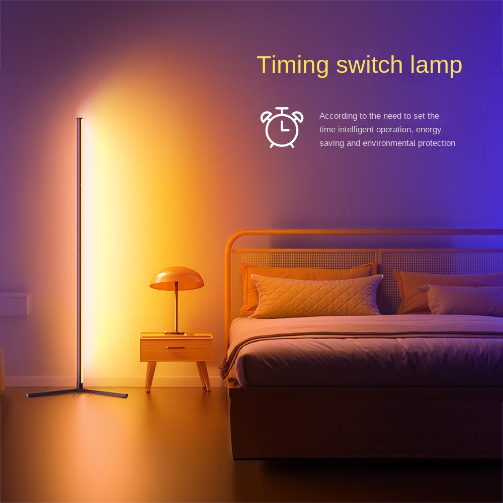 Ambient Floor Lamp RGBIC Corner Light Three-Section Spliced Bluetooth LED Modern Minimalist Table Lamp Voice-Activated Light - Korvel