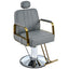 Advanced reclining hair salon chair with heavy-duty hydraulic pump, 360 ° rotation, maximum weight capacity of 400 pounds, Gray - Korvel