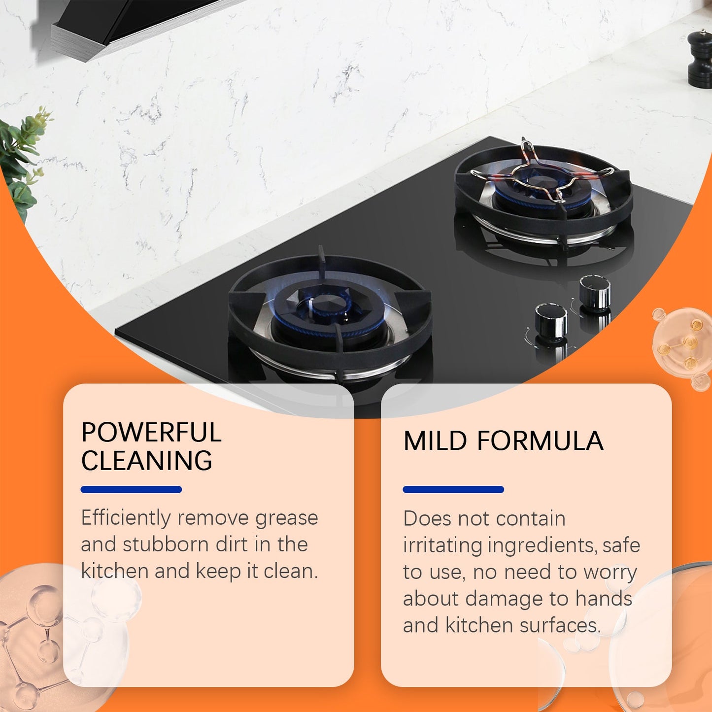 Kitchen Spray Cleaner, Kitchen Stove Hood Cleaning Oil And Dirt Removal Cleaner - Korvel