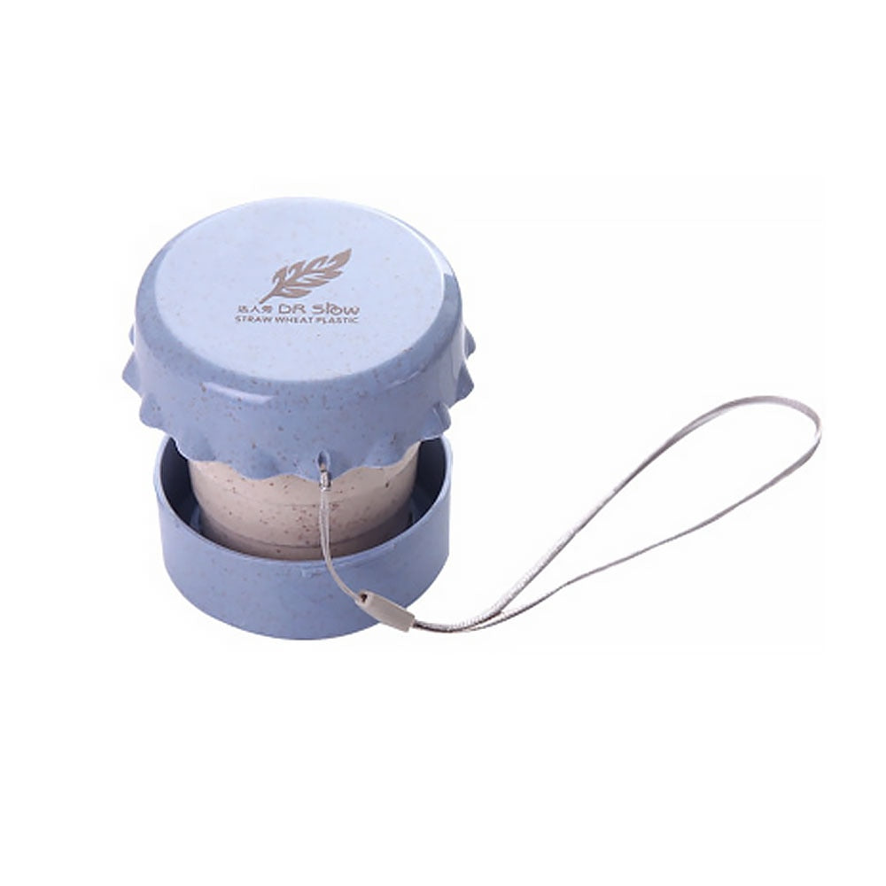 Portable Straw Wheat Plastic Telescopic Drinking Collapsible Folding Cup Travel Camping Convenient Easy To Carry Travel Bottle - Korvel