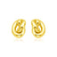 Boucles d'oreilles en nœud poli en or jaune 14 carats