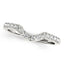 14k White Gold Pave Set Diamond Curved Wedding Band
