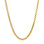 Cadena de caja semi sólida de 2.5 mm en oro amarillo de 14k