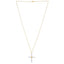 14k Yellow Gold Pearl Cross Pendant