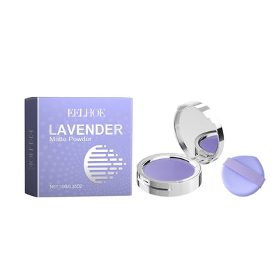 Lavender Matte Powder, Natural Block Defect Containment Light And Durable Is Not Easy To Makeup Base Powdery Cake - Korvel
