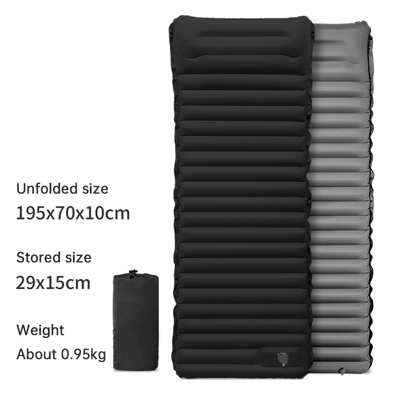 Ultralight Camping Sleeping Pad: Thicken, Self-Inflating with Built-in Pump (Outdoor/Travel) - Korvel