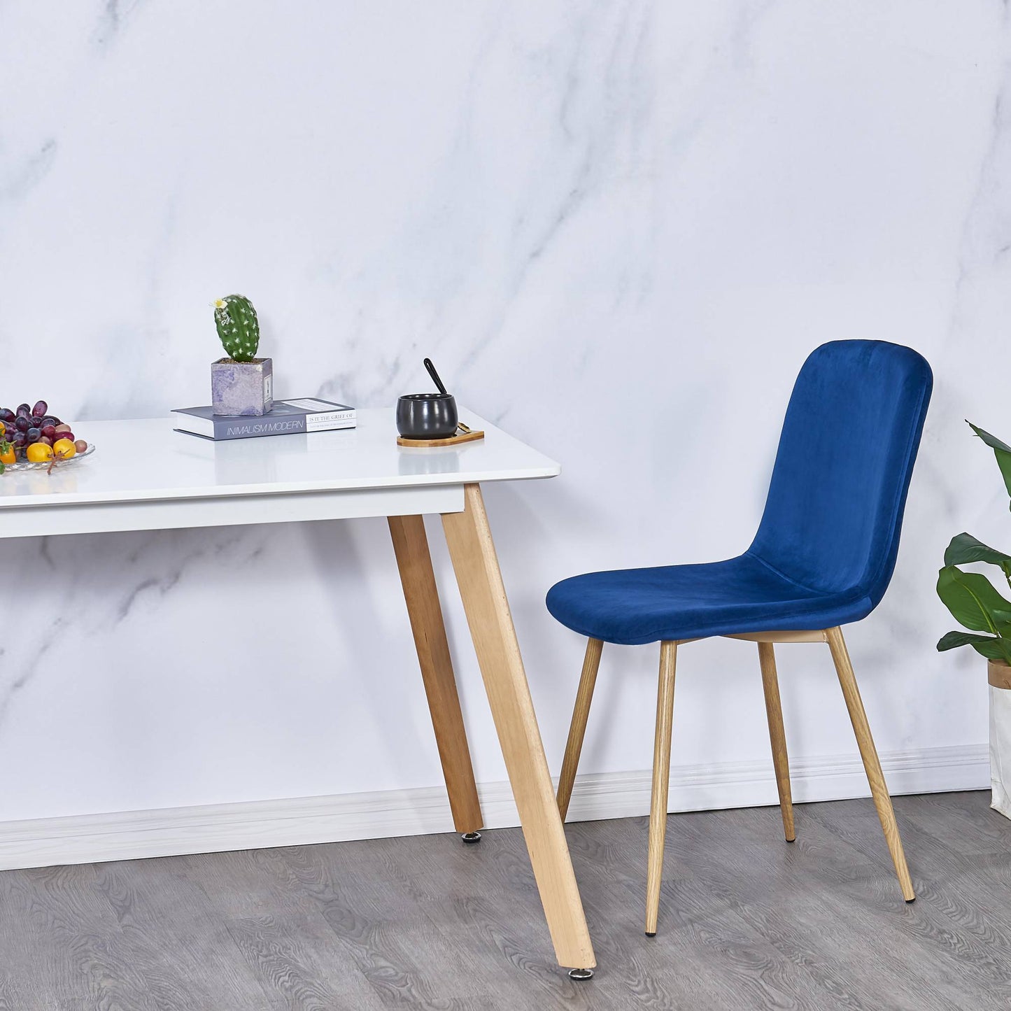 Modern Blue Dining Chair Set of 4