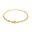 14k Two Tone Gold Pave Curb Bracelet - 3.6mm