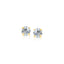 Boucles d'oreilles puces en or jaune 14k avec zircon cubique