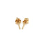 Boucles d'oreilles puces en or jaune 14k avec zircon cubique
