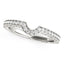 Anillo de boda curvado de oro blanco de 14k (1/8 cttw)